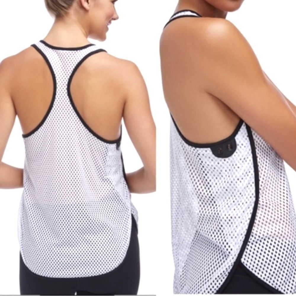 Fabletics Contrast Perforated Mesh Tank - image 2